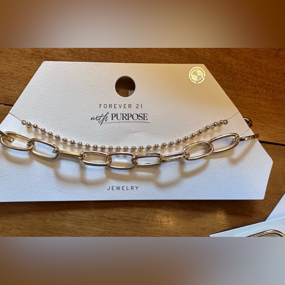 Gold Tone Necklace Set